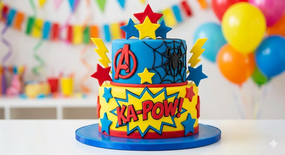 Avengers themed Cake