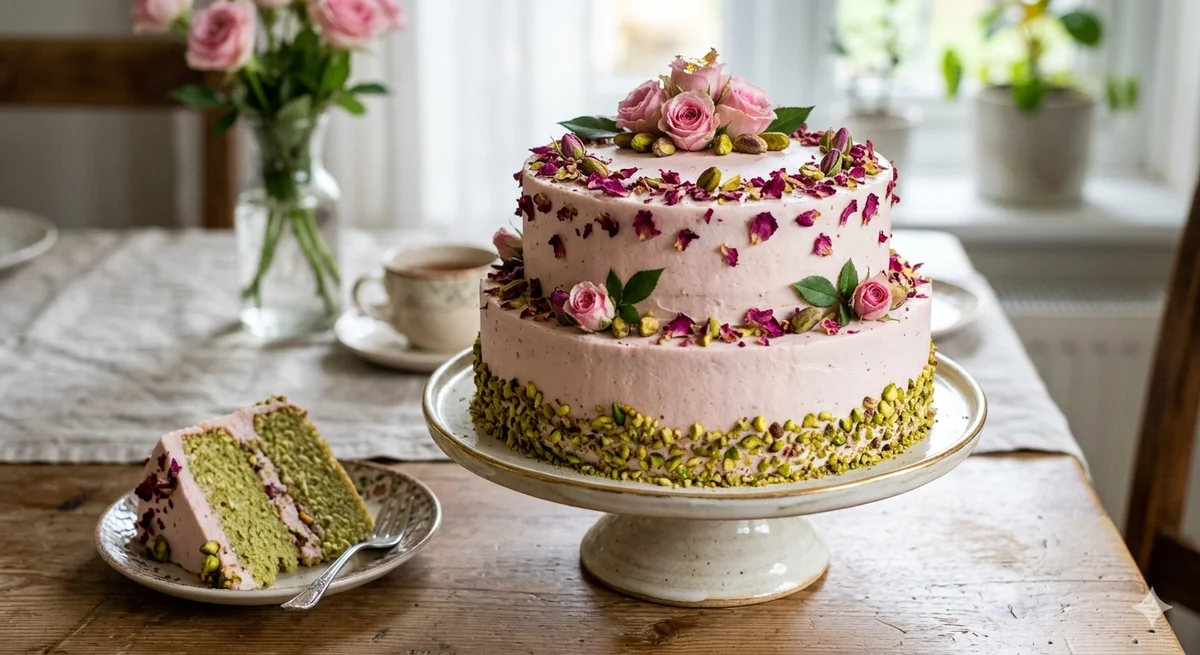 Rose Pistachio Cake